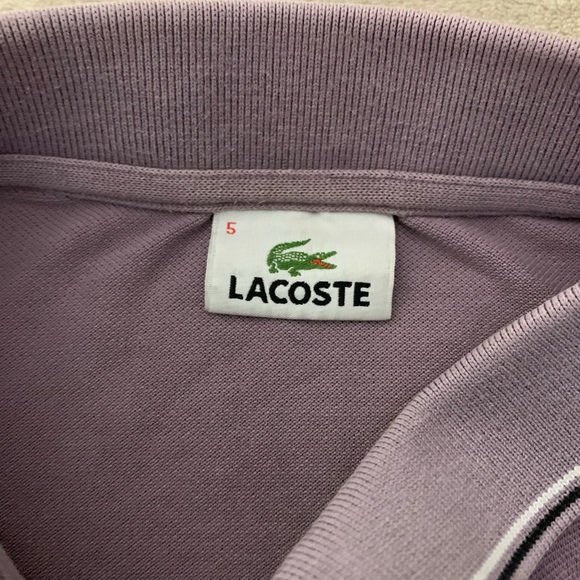 Lacoste MEN'S REGULAR FIT STRETCH COTTON
PIQUÉ PURPLE CONTRAST COLLAR POLO M - Picture 4 of 8